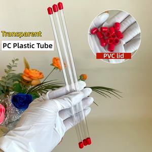 Tube d'emballage pour PC d'usine, tube en plastique transparent avec couvercle rouge en PVC, tube d'installation d'essai transparent, emballage de produit - Product Image 5