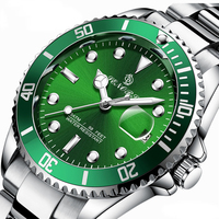 Montre mécanique automatique de luxe pour homme, boîtier en alliage, bracelet en acier inoxydable, aiguilles lumineuses, analogique, cristal, étanche
