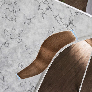 Extensions de cheveux humains en stock, cheveux raides européens Remy, extensions de cheveux à bandes adhésives, 14 pouces, noir teint pour femmes - Product Image 3