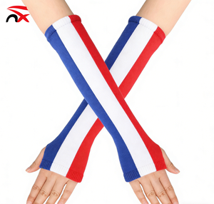 <strong>2026</strong> <strong>New</strong> Fashion Custom France Country Flag Pattern Long Arm Glove Sleeves Warmers Fingerless Knit Sleeves <strong>for</strong> <strong>Promotion</strong> Gift - Product Image 1