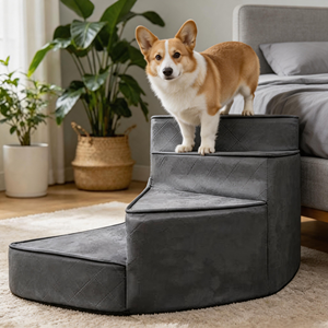 Escaleras para Mascotas, Rampa para Perros, Escalones de Espuma Suave para Caminar sobre Camas Altas y Sofás, para Perros Pequeños, Venta al por Mayor de Fábrica - Product Image 3