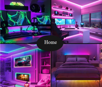 Bande LED adressable DC 12V WS2811B, éclairage en corde de 5m, 30 LED, 60 LED, 5050 RGB, largeur 10mm, bandes LED intelligentes RGBIC pour discothèque