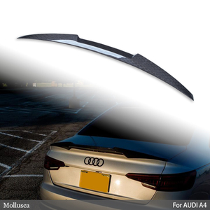 For A4/S4 B9 B9.5 M4 Style Real Honeycomb Carbon Fiber Material <b>Rear</b> <b>Spoiler</b> Trunk Wing 2017-2024 - Product Image 1