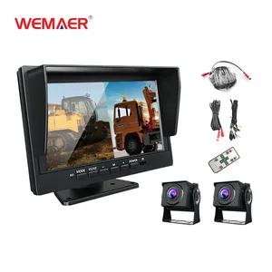 Wemaer Trend 7 Inch Display Tft Lcd Color 4ch Car Quad Car Monitor With U-stand For Truck School Bus Camera