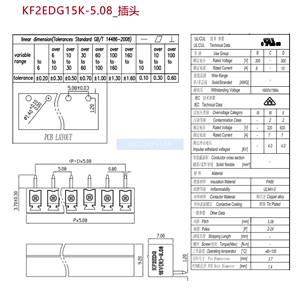Kf2edg15v r k508mm Spacing Plugin Terminal Block Connector Straight pin bent pin socket <strong>pl</strong> - Product Image 3
