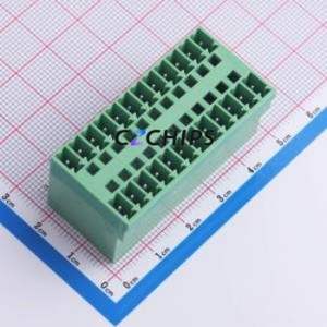 JL15EDGRH-38124G01 Plug-in Terminal Block Bent Lead Through Hole,P=3.81mm Board-to-Board / Socket - Closed 2x12P 3.81mm Green - Product Image 1