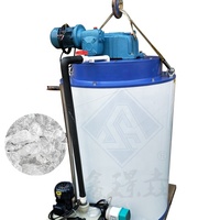 Máquina para hacer hielo en escamas, máquina para hacer escamas de helado, industrial, 1 tonelada, día, agua dulce