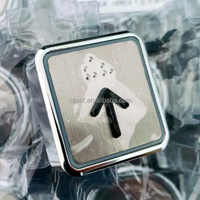 Bouton d'appel carré en acier inoxydable pour ascenseur – Populaire, prix abordable – Bouton poussoir COP LOP pour accessoires d'ascenseur