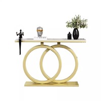 Nouvelle table console en marbre mince et minimaliste moderne pour porche et couloir dans les hôtels