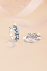 Feine Schmuckstücke Syntaktisch GRA-Zertifiziert VVS1 4mm Moissanit S925 Sterling Silber Ohrstecker für Damen - Product Image 3