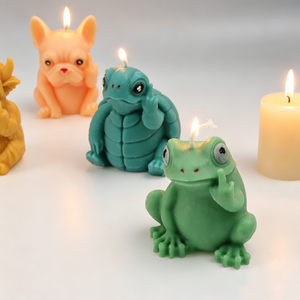 Moule en silicone pour bougies et savons en forme d'animaux (Bulldog, Grenouille, Tortue, Vache des Highlands), outil de moulage de résine et de mousse pour gâteaux DIY - Product Image 4