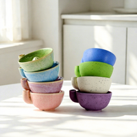 Nouveau Bol en Céramique Glaze Berry Swirl, Exquis et Luxueux, avec Fonction de Lavage Automatique des Fruits, Ensemble de Bols Décoratifs en Céramique Vintage