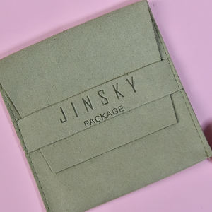 Pochette en microfibre de qualité supérieure Jinsky, personnalisée, avec logo en relief, design enveloppe, pour vos objets précieux - Product Image 1