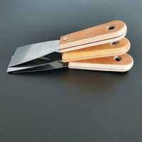 YUSHAN Spatule à mastic rigide pour murs, nouveau style, outils de nettoyage de sols et de construction, acier au carbone, manche ergonomique en bois, argenté