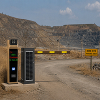 Barrera Automática Solar para Estacionamiento de Fábrica SHUNXIANG con Reconocimiento de Matrículas, Motor sin Escobillas, Protección IP65, Aluminio