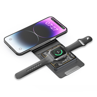 Stasiun Pengisian Daya Nirkabel 2 in 1 Magnetik PD 3.0 15W/7W Pengisi Daya Cepat Tipe-C Bersertifikasi 12 Bulan, Produk Terlaris 2023