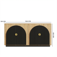 Buffet en bois écologique avec grande capacité de rangement pour la décoration de maisons de style campagnard et d'appartements