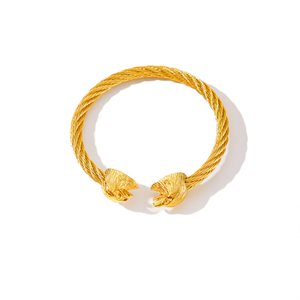 Stainless Steel <b>Bangle</b> PVD Gold Plated Sustainable Resistant Fashion Jewelry - Product Image 2