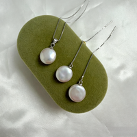 Ensemble de boucles d'oreilles pendantes en perles de culture d'eau douce Zhuji de qualité AAA, 10-11 mm, haute brillance, pour femmes