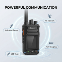 Radio Walkie Talkie GaodaPTT 4G K1 Jangkauan Jauh POC Radio Modul CAT1 Platform Gxin Senter LED Radio Genggam Dua Arah Global