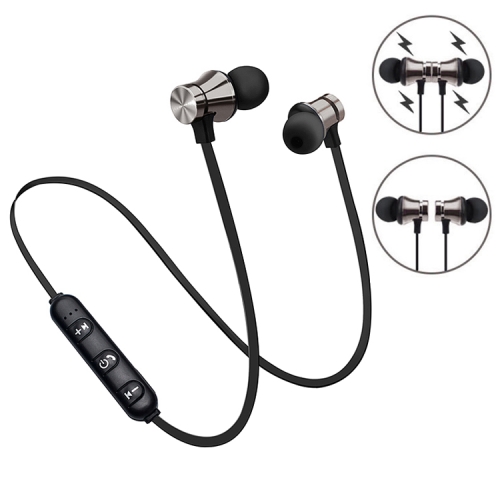 Hadiah BT Headset Bluetooth Headphone Magnetic Neckband Earphone Olahraga Nirkabel