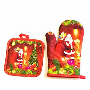 Gants résistants à la chaleur pour la Saint-Valentin, isolants thermiques pour cuisine, four et micro-ondes, ensemble de gants imprimés, vente chaude, outil de cuisson et de pâtisserie - Product Image 6