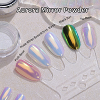 Poudre de mica miroir Aurora personnalisée pour ongles Poudre de paillettes pour ongles Aurora Neon Mermaid