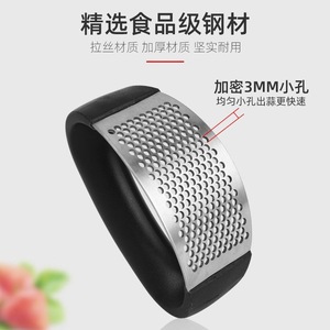 Garlic Press Manual Stainless Steel Garlic Mincer Kitchen Tool For Mincing And Crushing Garlic - Product Image 4