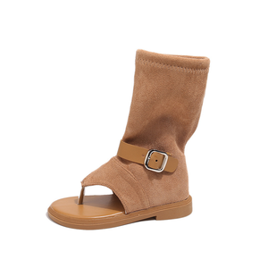 Nouvelles sandales romaines montantes à lanières pour filles, style simple, bout ajouré, pour l'été - Product Image 6