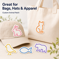 Écussons brodés de perles personnalisés avec logo, échantillon rapide en 5-8 jours, solution OEM ODM tout-en-un, badges brodés de perles pour marques de vêtements en gros