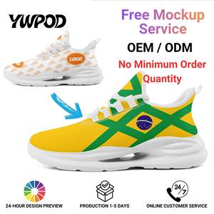 Chaussures de sport personnalisées en gros <span class=keywords><strong>avec</strong></span> nom d'équipe, série OEM ODM, impression à la demande, logo personnalisé, baskets respirantes FN079-26027049-4 - Product Image 1