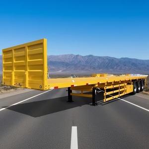 Semi-remorque plateau à suspension mécanique 3 essieux 40-60 tonnes, neuve, à <span class=keywords><strong>prix</strong></span> réduit, pour le <span class=keywords><strong>transport</strong></span> de conteneurs de 20, 40 et 45 pieds - Product Image 6