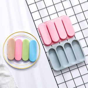4 pièces Moule <span class=keywords><strong>rectangulaire</strong></span> en silicone Plateau de cuisson pour <span class=keywords><strong>pâte</strong></span> <span class=keywords><strong>feuilletée</strong></span> Baguette Pain Nourriture pour bébé Gâteau Outils de base pour gâteaux - Product Image 3