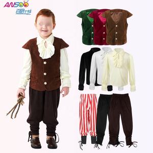 Disfraz <span class=keywords><strong>de</strong></span> Caballero Pirata Medieval con Volantes para Niños, Estilo Victoriano, Renacentista, para Representaciones Escénicas - Product Image 2