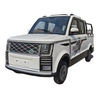 Mini Camionnette Électrique Hybride Huile-Électricité 72V Longue Autonomie 4x4, Camion Pick-up Électrique Domestique pour Cargo