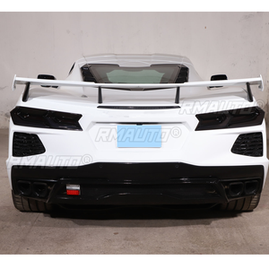 Pour Chevrolet Corvette C8 Stingray Z51 Z06 2020-2023, coque de protection de feux arrière de voiture, abat-jour fumé noir, protection de lampe 2021 2022 - Product Image 3