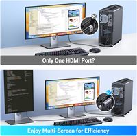 Adaptateur UGREEN DisplayPort vers HDMI 4K, convertisseur unidirectionnel DisplayPort 1.2 vers HDMI 1.4 mâle vers femelle, adaptateur en aluminium