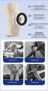 Genouillères de sport fines d'été / Conception respirante en polyester pour la course, le cyclisme, le basketball - Manchons de protection flexibles pour les genoux, unisexe - Product Image 3