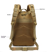 Sac à dos tactique camouflage de grande capacité 45L en tissu Oxford imperméable avec fermeture éclair pour hommes, randonnée, voyage, sport de plein air