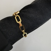 Mode haute qualité 18K plaqué or en acier inoxydable bijoux spirale boucle carré épais chaîne pour femmes Punk Bracelet B202219