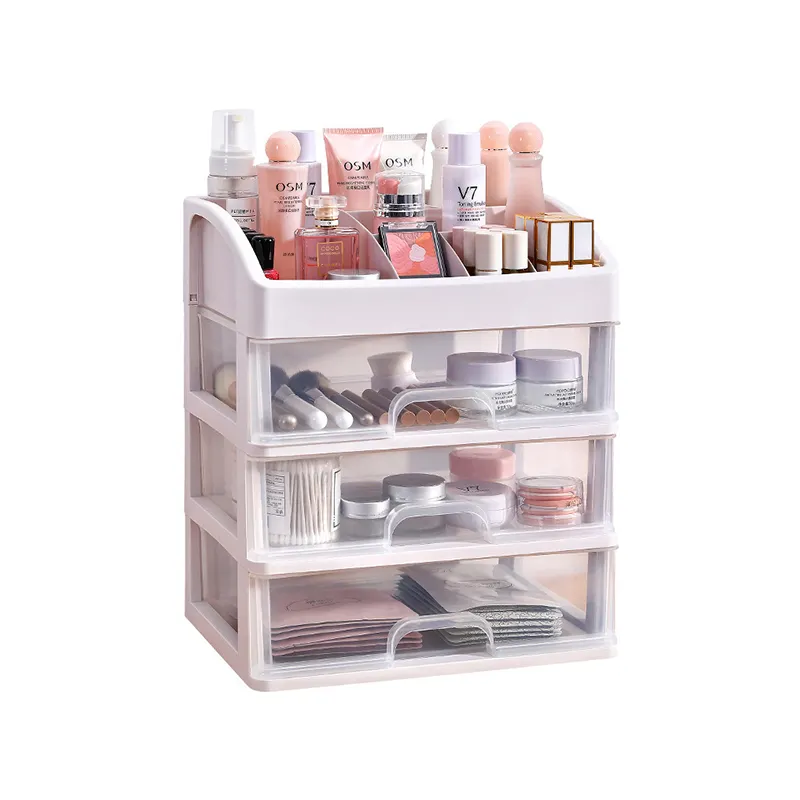 Storage drawer PP transparent Desktop storage box for cosmetics and daily sundries plastic cosmetic storage