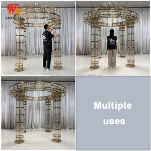 ซุ้มแต่งงานสุดหรูรุ่นใหม่ล่าสุดจากโรงงาน SMOOTH ฉากหลังงานแต่งงานแบบแมนดาปุ พร้อมขาตั้งตกแต่งงานแต่งงาน - Product Image 6