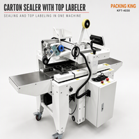 Machine semi-automatique d'étiquetage et de scellage de cartons Packing King KFT-4030 220V 180kg pour lignes d'emballage