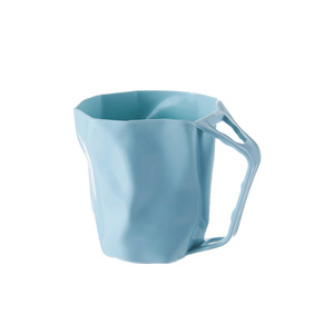 Vaso para cepillos de dientes, vaso para enjuague bucal, color sólido, blanco, azul, rosa, diseño creativo para el cuidado bucal diario - Product Image 5