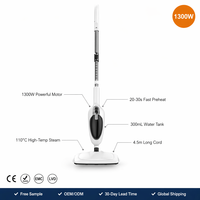 Pemesanan Grosir Massal Wadah Steam Mop Tegak, Pembersih Uap Stick 1300W 10 in 1, MOQ 1000 Pcs, Harga Tier, OEM Pabrik Langsung