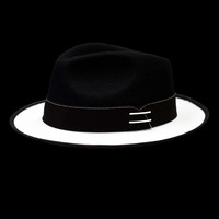 Sombrero Fedora de Lana para Mujer y Hombre, Estilo Francés, Boina Británica Vintage, Sombrero de Ala Ancha para Otoño