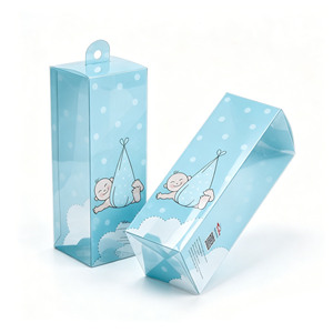 Recyclable Clear Transparent Plastic Box for Baby Bottle Digital Cleaning Storage Packaging with Custom Printed Handle Hole - Product Image 1