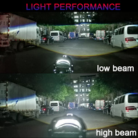 Sanvi 2.5 S8 pouces Bi Led Lentille bleue avec axe fileté 5500K Phare de voiture à LED Rétrofit Phare à LED Bi Led Lentille de projecteur