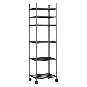 Chariot de rangement de cuisine mobile moderne à 6 niveaux en acier au carbone, sur roulettes, type autoportant, durable, 40x32x170cm - Product Image 1