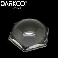 Lentille LED PMMA RGBW 66 mm 5 degrés pour éclairage de scène avec supports